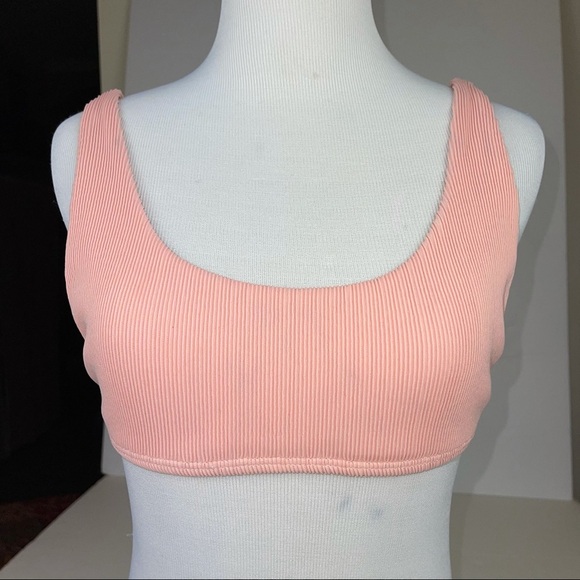KORAL Swim Top Ribbed Rose Blush S - Picture 3 of 14
